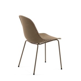 Esszimmerstühle Ratisha in Beige mit Metallgestell (4er Set) – Ansicht 4