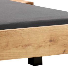 Wildeiche Massivholzbettgestell Albert im Industry Stil 140x200 cm (dreiteilig) – Ansicht 7