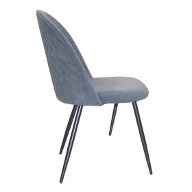Stühle Esszimmer Polaris in Grau und Schwarz mit 48 cm Sitzhöhe (4er Set) – Ansicht 2