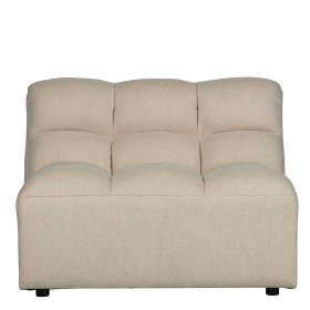 Sessel Maganda in Beige Stoff mit Steppungen – Ansicht 3