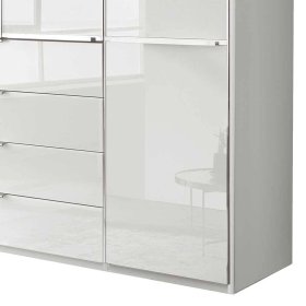 Schlafzimmer Drehtürschrank Bean in Weiß 198 cm breit – Ansicht 3