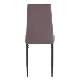 Polsterstühle Lirou in Hellbraun Kunstleder mit hoher Lehne (4er Set) – Ansicht 4