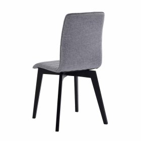 Hochlehner Set Restania in Grau Schwarz Webstoff mit Holzbeinen (2er Set) – Ansicht 3