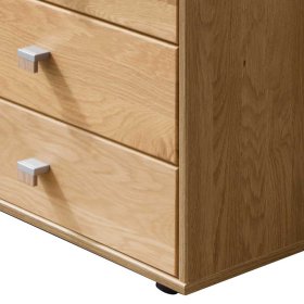 Flur Kommode Veyfas in Beige Glas beschichtet und Eiche teilmassiv – Ansicht 4