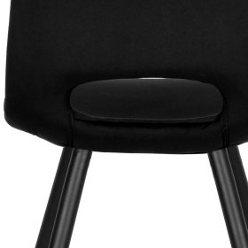 Esszimmerstuhl modern Set Viodora in Schwarz Rückenlehne mit Ausschnitt (2er Set) – Ansicht 7
