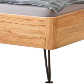 140x200 cm Bett Wildbuche Untonia aus Massivholz und Stahl – Ansicht 5