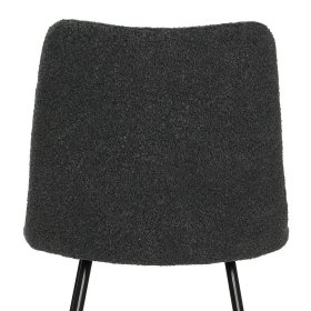 Polsterstuhl Esszimmer Celona in Schwarz mit Gestell aus Metall (2er Set) – Ansicht 5