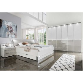 Komplettschlafzimmer Xarina in Hellgrau und Weiß Made in Germany (vierteilig) – Ansicht 2