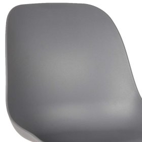 Küchenstuhl Set Emjana im Skandi Design in Anthrazit Kunststoff (2er Set) – Ansicht 5