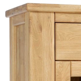 Wohnzimmer Vitrinenschrank Mocorapo aus Wildeiche Massivholz mit Soft Close – Ansicht 5