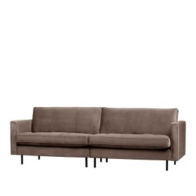 Dreisitzer Majero in Taupe Samt 275 cm breit – Ansicht 2