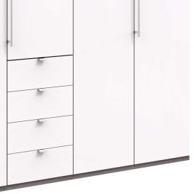 Großraum Kleiderschrank Rarian in Weiß und Eiche Trüffelfarben – Ansicht 4