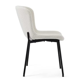 Esszimmerstuhl Pluna aus Boucle im Skandi Design (2er Set) – Ansicht 4