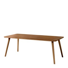 Esszimmer Tisch Vrenos aus Eiche Massivholz 75 cm hoch – Ansicht 1