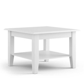 Weißer Wohnzimmer Tisch Vomano aus Kiefer Massivholz im Landhausstil – Ansicht 2