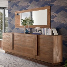 Großes Esszimmersideboard Tryvial mit 4 Drehtüren 90 cm hoch – Ansicht 6