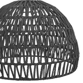 Hängelampe Zirack in Schwarz aus Kordel Geflecht – Ansicht 2