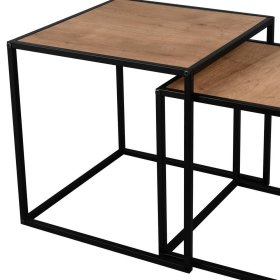 Zweisatztisch Rongon aus Metall mit Bügelgestell (zweiteilig) – Ansicht 5