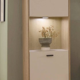 Anbauwand Zimena mit Vierfußgestell aus Metall 206 cm hoch (vierteilig) – Ansicht 6