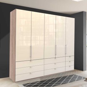 XL Kleiderschrank Codumenta in Cremefarben und Eiche Sägerau 3 türig – Ansicht 3