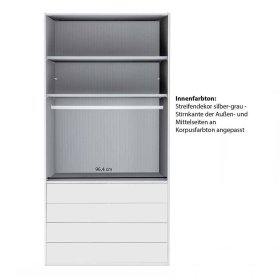 Schlafzimmerschrank Boplaroma mit vier Schubladen Front glasbeschichtet – Ansicht 8