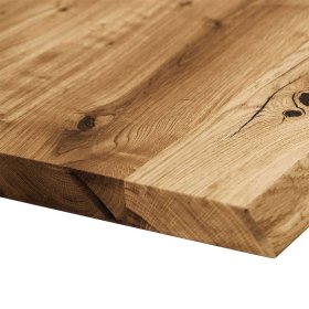 Küchen Tisch Cariasca aus Wildeiche Massivholz und Stahl im Industriedesign – Ansicht 4