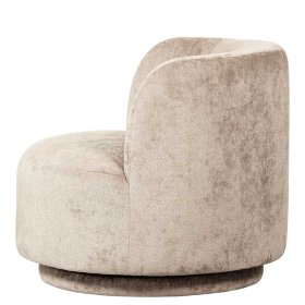 Chenillegewebe Sessel Yonella auf Sockel im Skandi Design – Ansicht 3