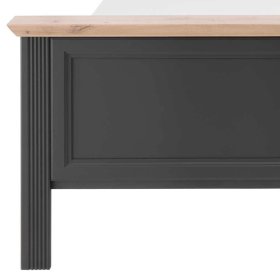 Singelbett Trujano im Landhausstil in Dunkelgrau – Ansicht 7