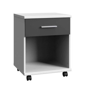 Rollcontainer Thorau in Dunkelgrau und Weiß 46x58x40 cm – Ansicht 2