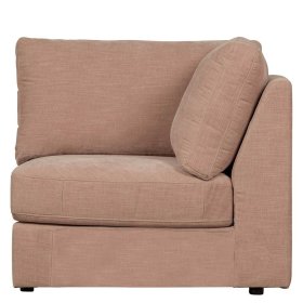 Rosa Modulsofa Ecke Oktamian Rücken echt bezogen - 44 cm Sitzhöhe – Ansicht 5