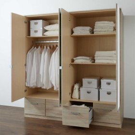 Schlafzimmer Kleiderschrank Tyago mit Spiegeltüren – Ansicht 2