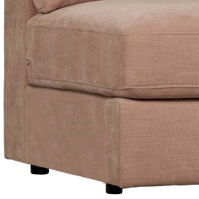 Rosa Einsitzer Modul Couch Oktamian aus Webstoff mit Armlehne rechts – Ansicht 10