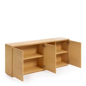 Großes Esszimmersideboard Magies in Eichefarben mit Drehtüren – Ansicht 3