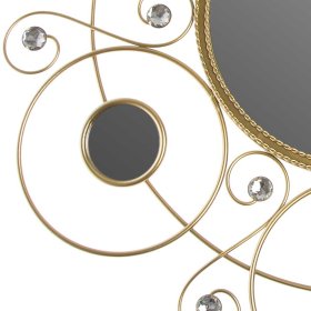 Deko Wandspiegel Balacon in Goldfarben mit Metallrahmen – Ansicht 4
