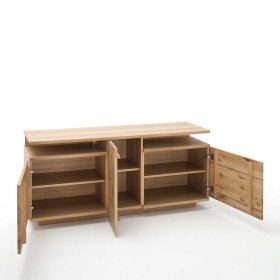Wohnzimmerwohnwand Lamanda aus Eiche Bianco geölt 320 cm breit (vierteilig) – Ansicht 7