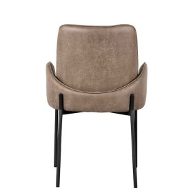 Esszimmerarmlehnstuhl Alli in Taupe aus Microfaser (2er Set) – Ansicht 4