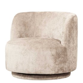 Chenillegewebe Sessel Yonella auf Sockel im Skandi Design – Ansicht 1