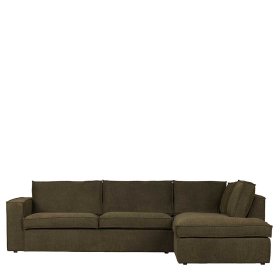 Modernes Wohnzimmer Ecksofa Brunos in Dunkelgrün Webstoff mit vier Sitzplätzen – Ansicht 7