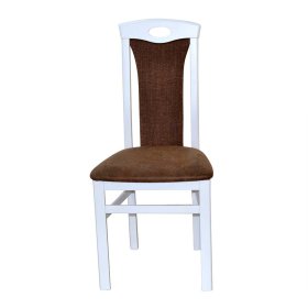 Polsterstühle Esszimmer Cafelonia in Weiß und Braun (2er Set) – Ansicht 1