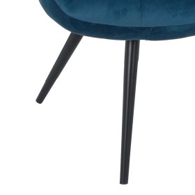 Lounge Sessel Osamu in Blau Samt im Retro Design – Ansicht 8