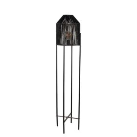 Stehleuchte Racussa aus Metall und Jute 150 cm hoch – Ansicht 2