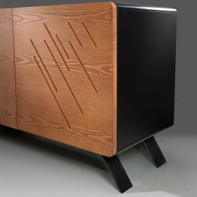 Designer Sideboard Gelsomina in Eschefarben und Schwarz – Ansicht 3