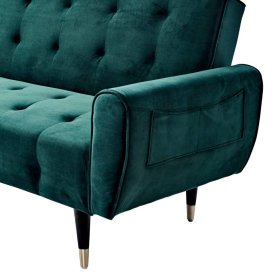 Retrosofa Glamour aus Samt mit Schlaffunktion – Ansicht 4