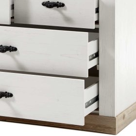 Dielenmöbelset Flurencina in Weiß und Pinienfarben im Landhaus Design (vierteilig) – Ansicht 13