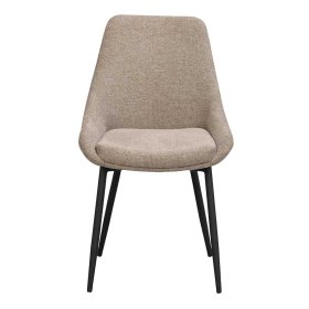 Esszimmer Polsterstühle Eckpoint in Beige Webstoff modern (2er Set) – Ansicht 2