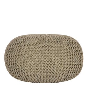 Sitzpouf Wicklow in Khaki Strick im Skandi Design – Ansicht 2
