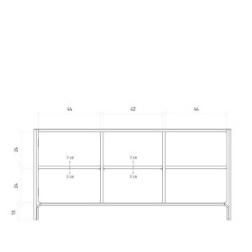 TV Sideboard Koropi aus Wildeiche Massivholz mit offenen Fächern – Ansicht 8