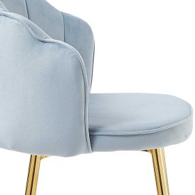 Designbarhocker Syndria in Hellgrau und Gold Muschelform (2er Set) – Ansicht 7