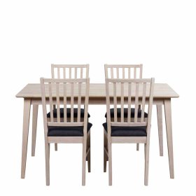 Esszimmer Sitzgruppe Vurian in Eiche White Wash Grau (fünfteilig) – Ansicht 2