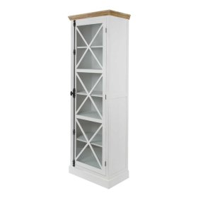 Vitrine Tevez in Weiß im Landhausstil – Ansicht 1